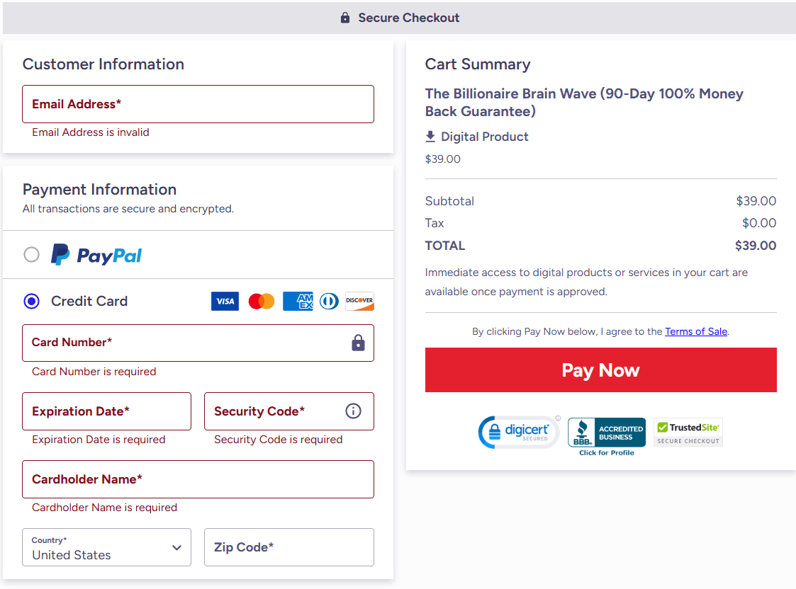 Billionaire-Brain-Wave-checkout-page